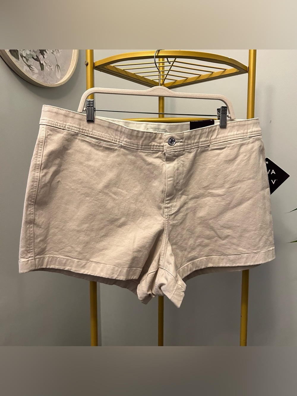 Ava & Viv beach Neutral Beige high rise smart comfort waist plus size 20 NEW